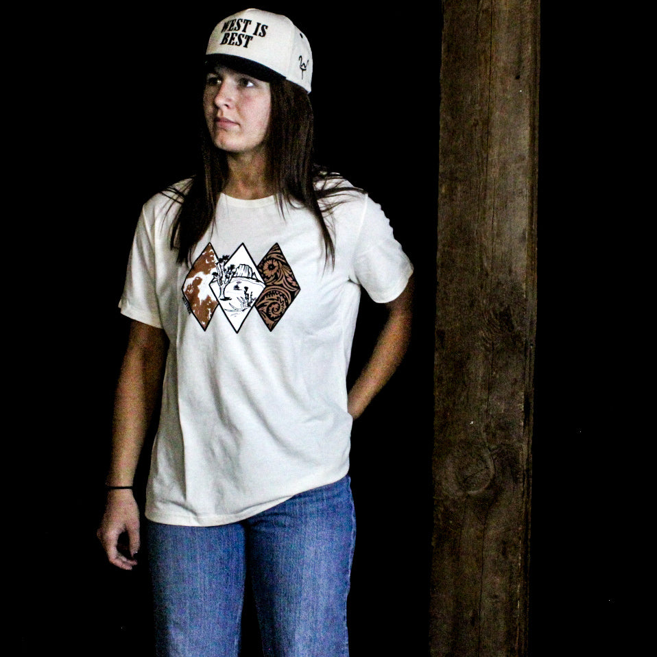 Cactus Cowhide Cowgirl tee