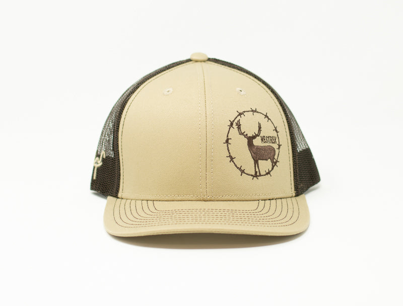 Barbed Wire Buck, Tan/Dark Brown
