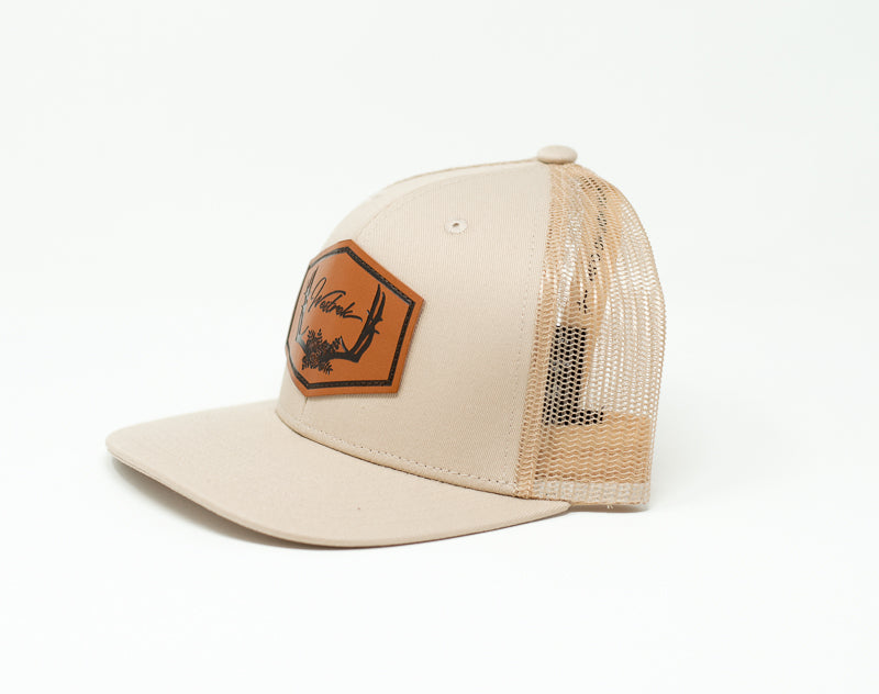Tan Floral Antler