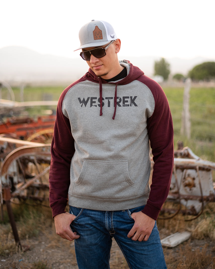 Block Letter Hoodie (Burgundy)