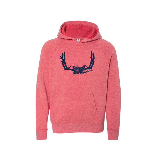 Girls Pomegranate Floral Antler Hoodie