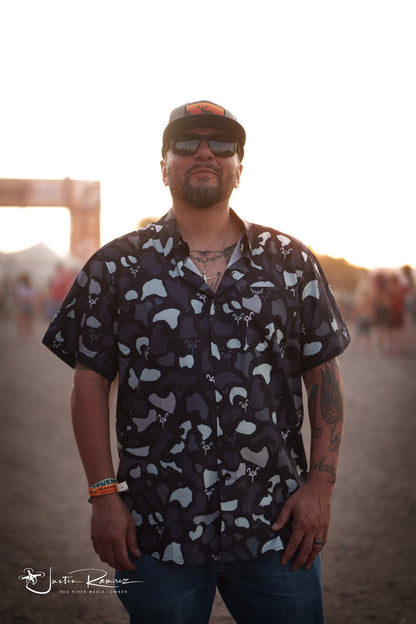 Old School Black Camo WT Button up shirt