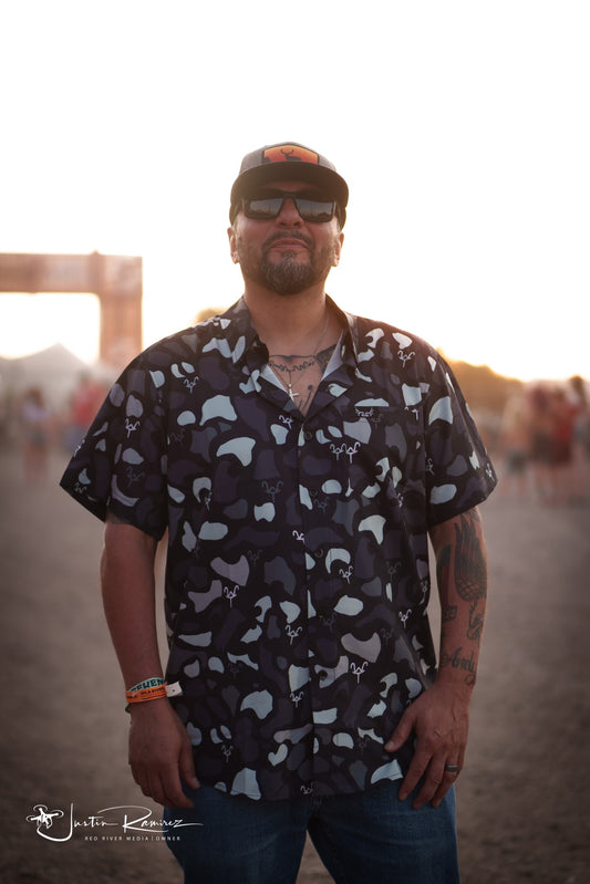 Old School Black Camo WT Button up shirt