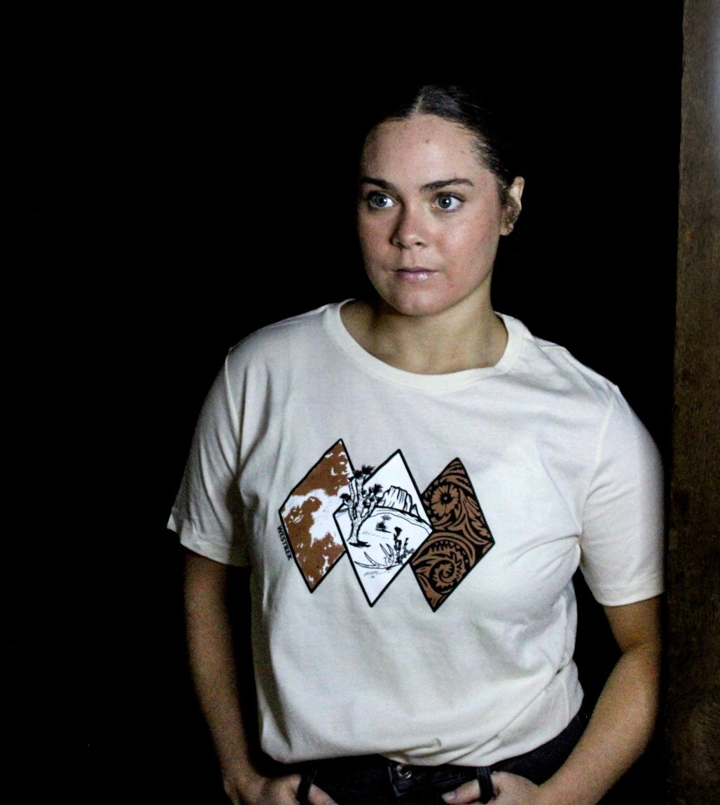 Cactus Cowhide Cowgirl tee