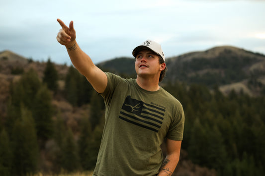 Freedom Flag Shirt (Military Green)