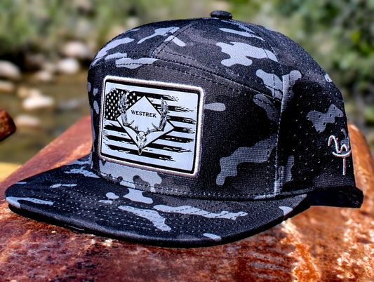 Black camo Laser mesh hat