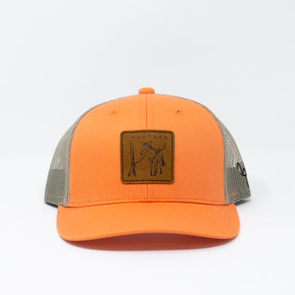 Youth Peach hat with deer packout patch