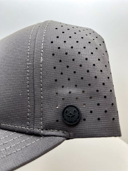 Charcoal WT Elk Laser Mesh 5 panel Trucker