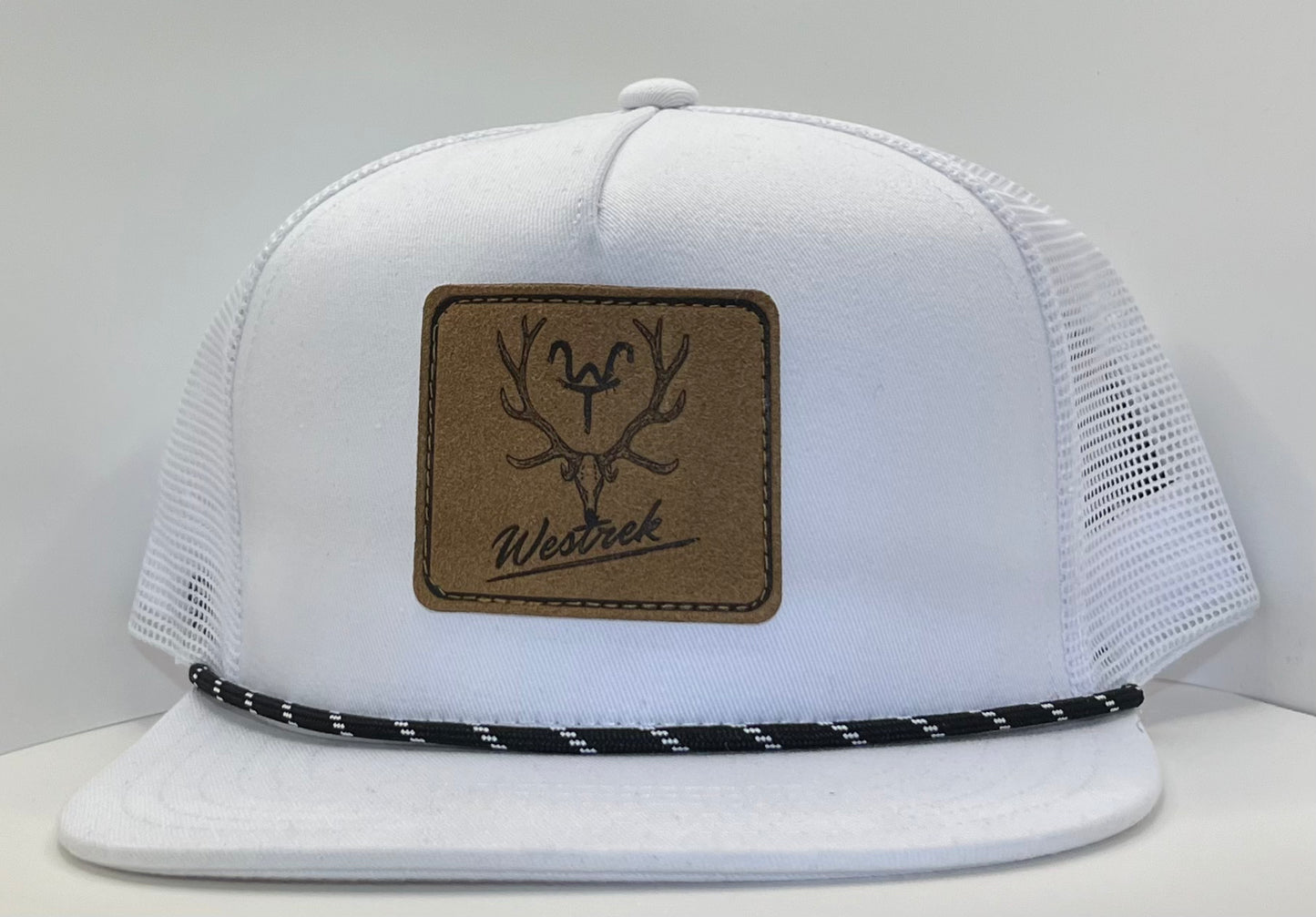 White Elk Skull 5 Panel Rope Hat