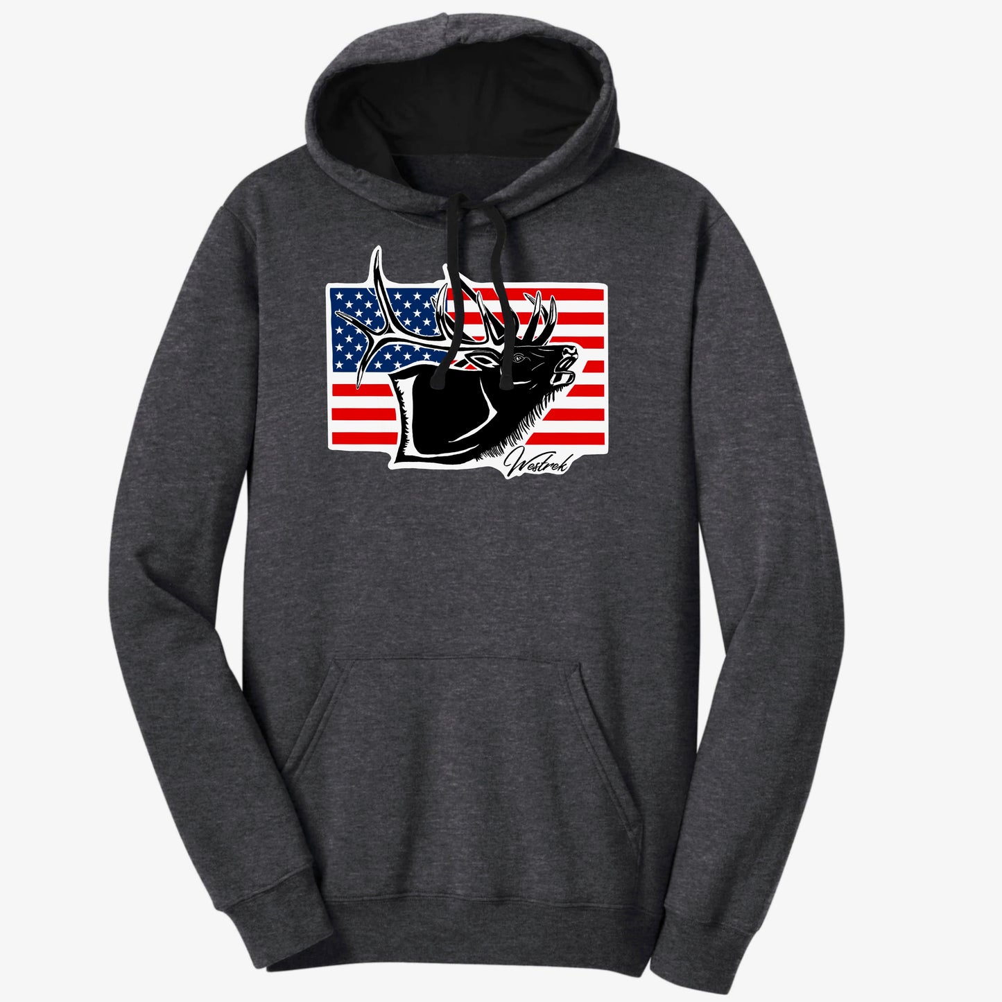 Bugling Elk Flag hoodie