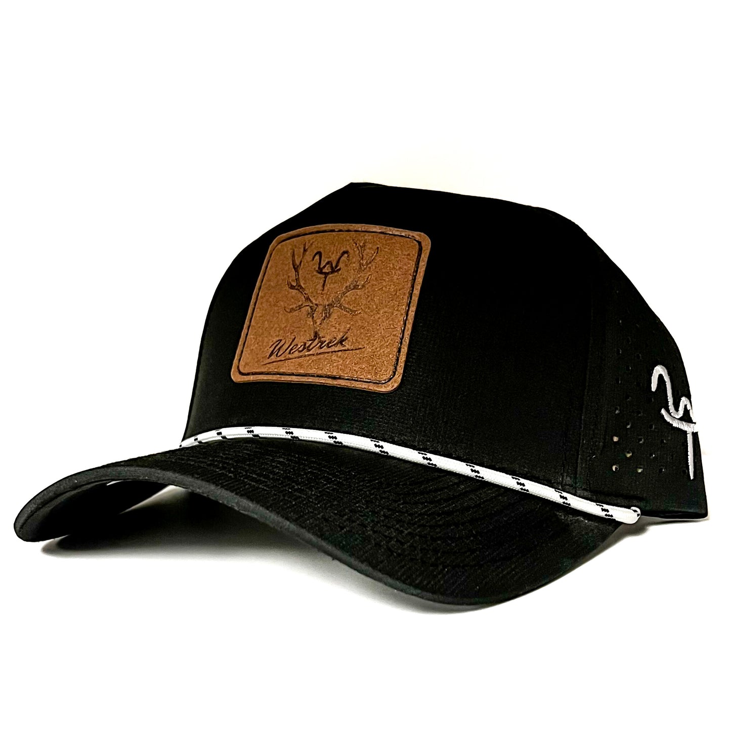 “The Blazer” Trucker Hat – Leather Patch & Laser Mesh | Western Performance Hat | Westrek