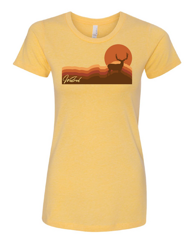 Women's Yellow Sunset Buck Shirt